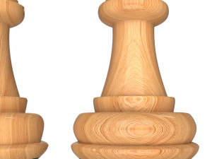 3d wooden chess bishop 3Dモデル