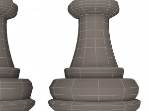 3d wooden chess bishop 3Dモデル