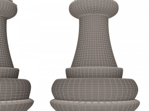 3d wooden chess bishop 3Dモデル