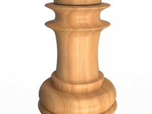 3d wooden chess rook 3D Models