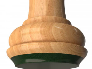 3d wooden chess rook 3D Model