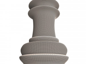 3d wooden chess rook Modello 3D