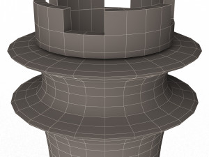 3d wooden chess rook Modello 3D