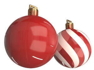 assorted christmas ball ornament set Model 3D
