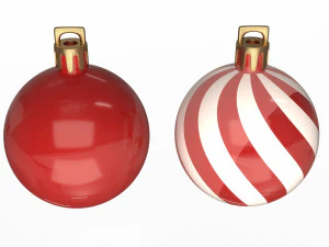 assorted christmas ball ornament set 3D Model
