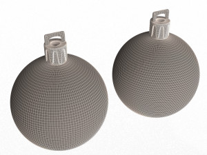 assorted christmas ball ornament set Model 3D