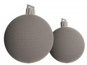 assorted christmas ball ornament set 3D Model