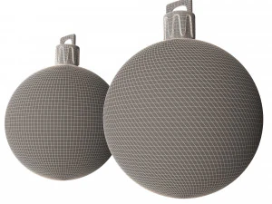 assorted christmas ball ornament set 3D Model