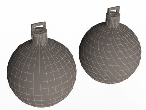 assorted christmas ball ornament set Model 3D
