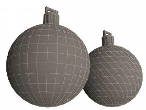 assorted christmas ball ornament set 3D Model
