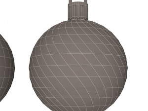 assorted christmas ball ornament set Model 3D
