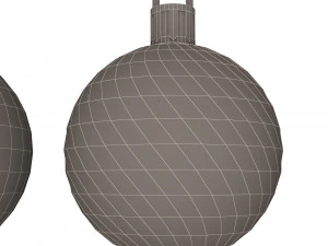 assorted christmas ball ornament set 3D Model