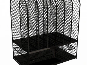 黑色网状托盘桌面收纳盒 3D 模型