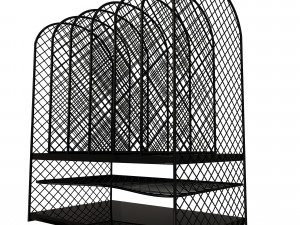 black mesh tray desktop organizer Model 3D