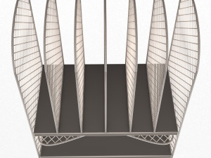 black mesh tray desktop organizer Model 3D