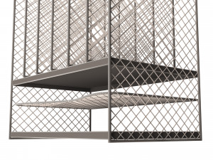 black mesh tray desktop organizer Model 3D