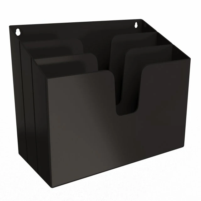 horizontal folder organizer black 02 3D Model .c4d .max .obj .3ds .fbx .stl .blend 