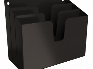 horizontal folder organizer black 02 3D Model
