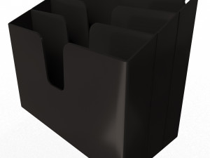 horizontal folder organizer black 02 3D Model