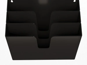 horizontal folder organizer black 02 3D Model