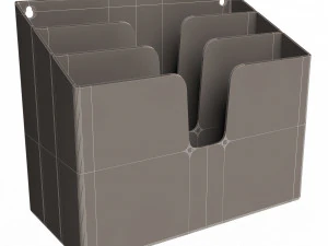 horizontal folder organizer black 02 3D Model