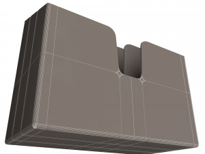 horizontal folder organizer black 02 3D Model