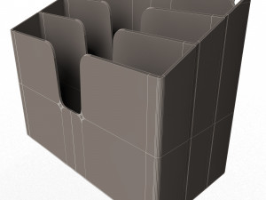 horizontal folder organizer black 02 3D Model