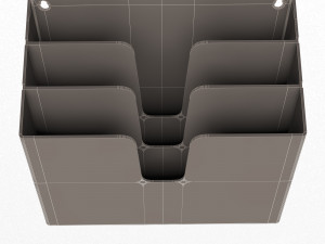 horizontal folder organizer black 02 3D Model