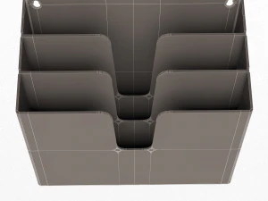 horizontal folder organizer black 02 3D Model