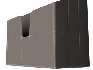 horizontal folder organizer black 02 3D Model