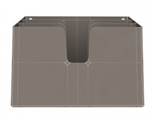 horizontal folder organizer black 02 3D Model