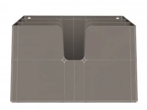 horizontal folder organizer black 02 3D Model