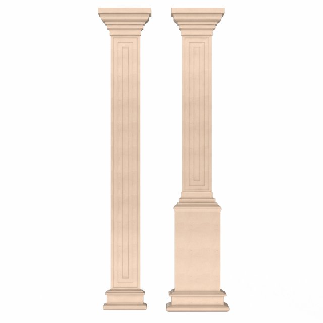 interior-exterior pilasters 3D 模型 .c4d .max .obj .3ds .fbx .stl .blend