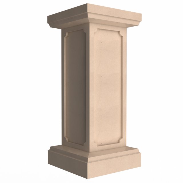 square column pedestal 3D 모델 .c4d .max .obj .3ds .fbx .stl .blend 