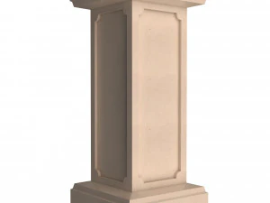 角柱台座 3Dモデル