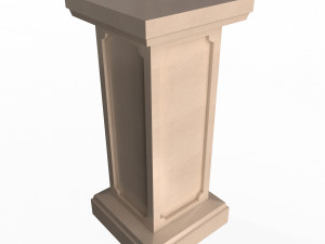 square column pedestal 3D 모델