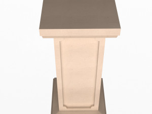 square column pedestal 3D 모델
