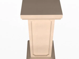 square column pedestal 3D Model