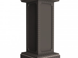 square column pedestal 3D 모델