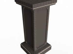 square column pedestal 3D 모델