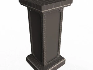 square column pedestal 3D Model