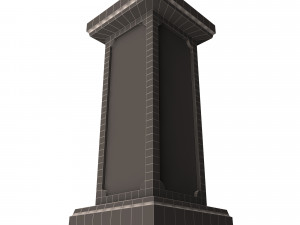 square column pedestal 3D 모델