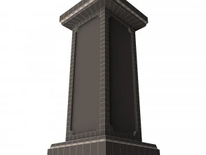 square column pedestal 3D Model