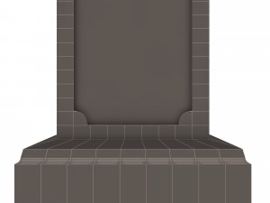 square column pedestal 3D 모델