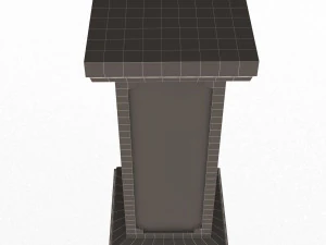 square column pedestal 3D Model
