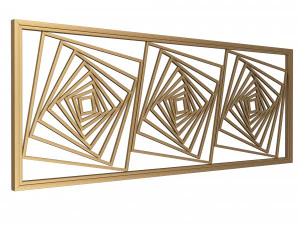 框架锻造铁栏杆 3D 模型