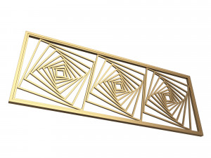 frame forging iron railing 3D मॉडल
