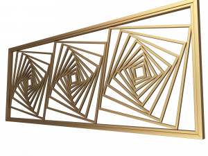 frame forging iron railing 3D मॉडल