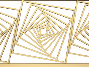frame forging iron railing 3D मॉडल