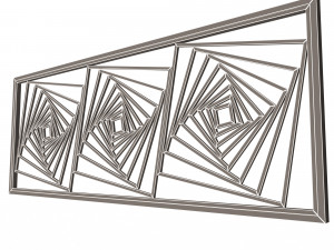 frame forging iron railing 3D मॉडल